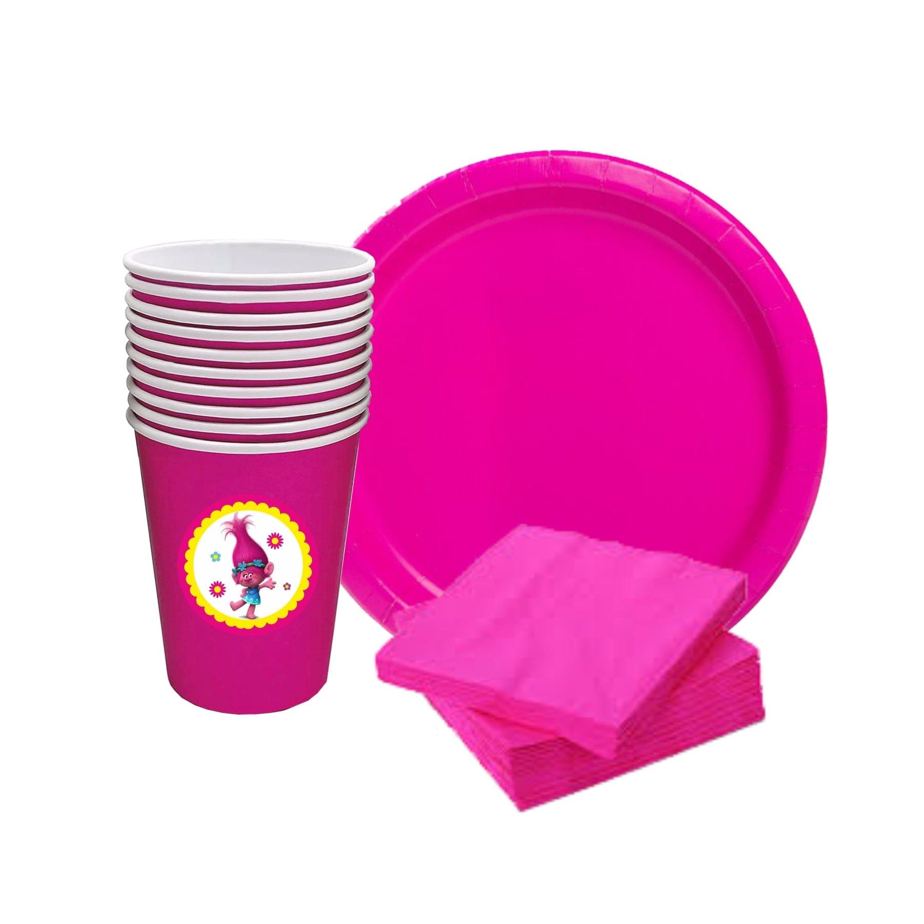 Trolls Tableware Package - 67 pieces Pack BIRTHDAYS Pretty UR Party