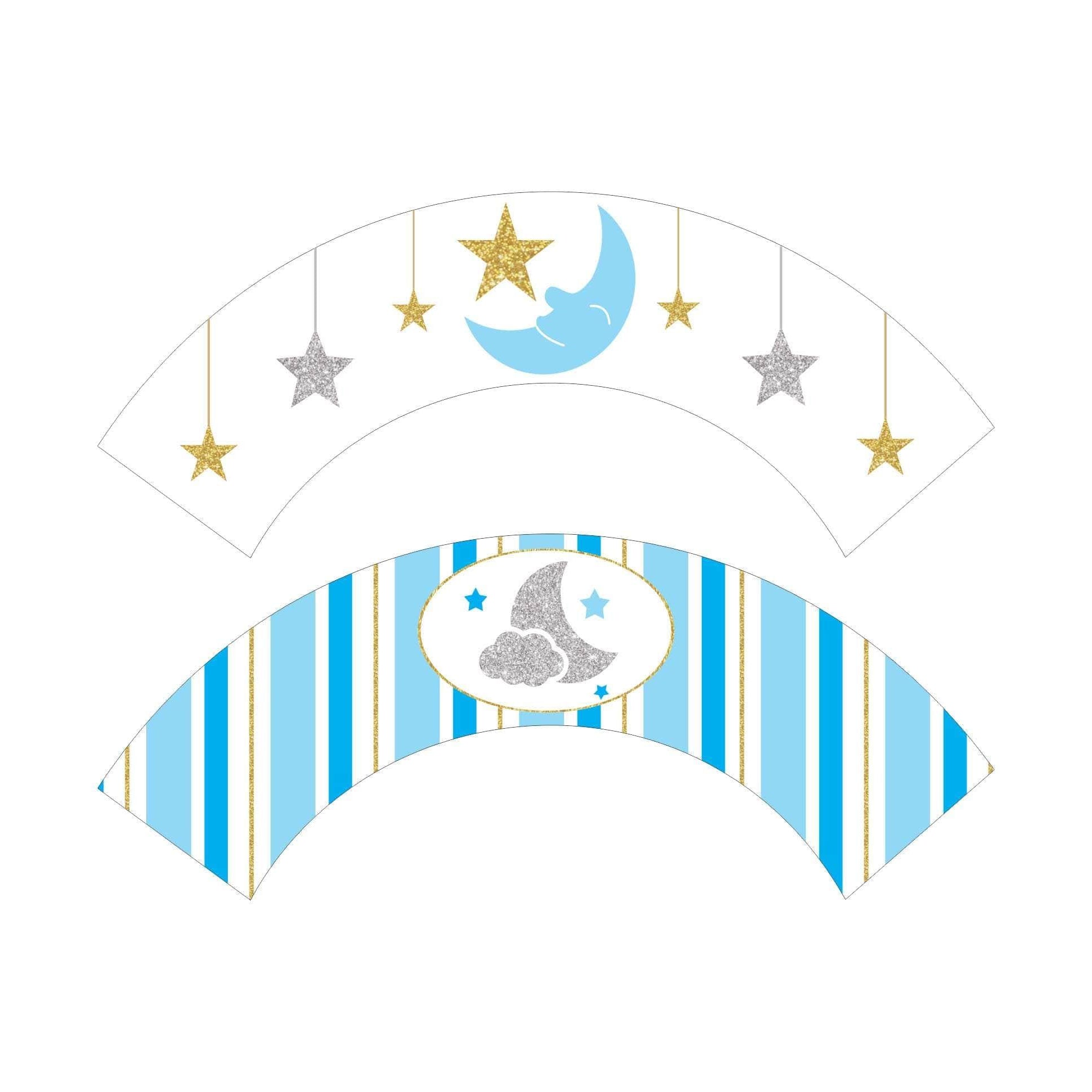 Twinkle Twinkle Little Star Boy Cupcake Wrappers THEME PARTIES Pretty UR Party