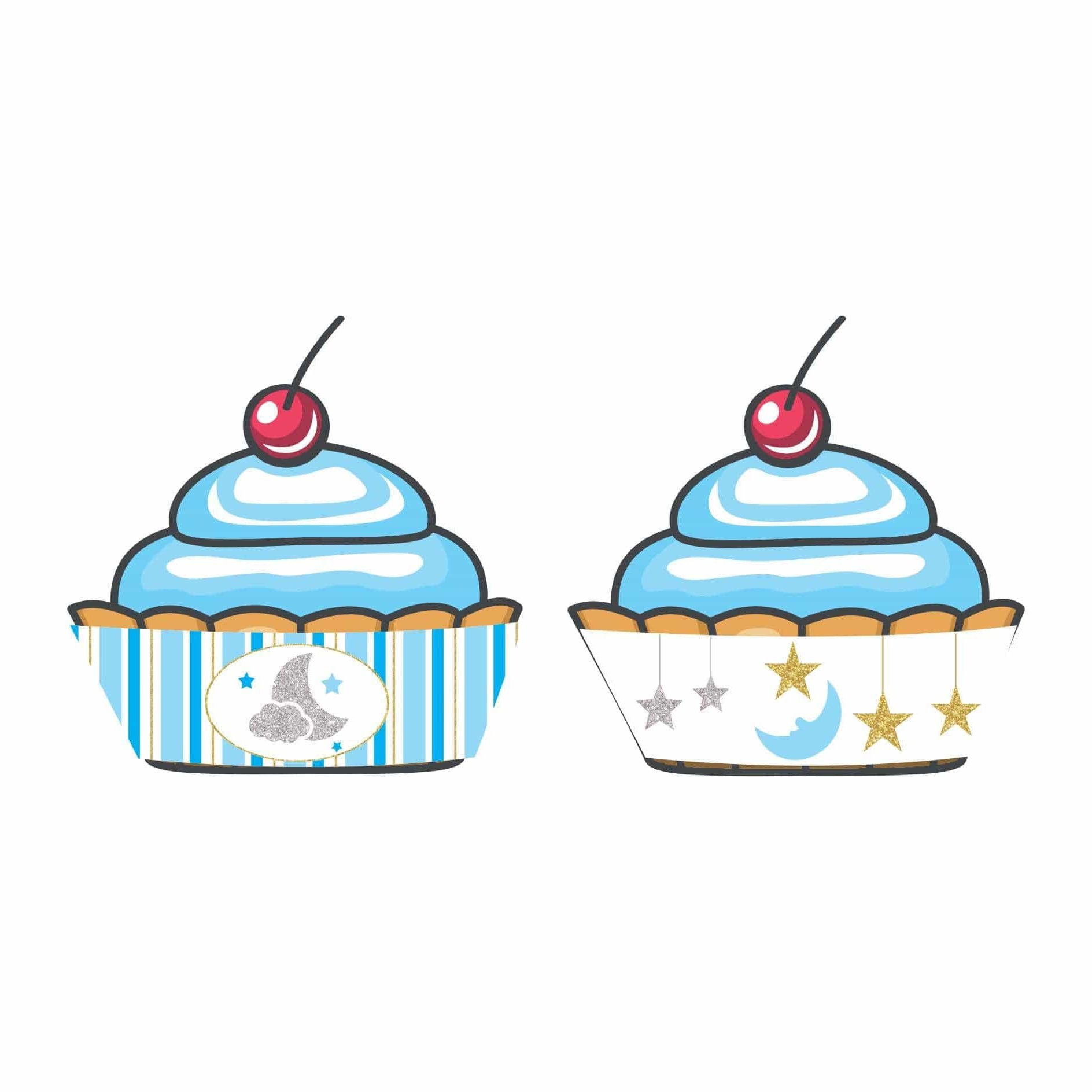 Twinkle Twinkle Little Star Boy Cupcake Wrappers THEME PARTIES Pretty UR Party