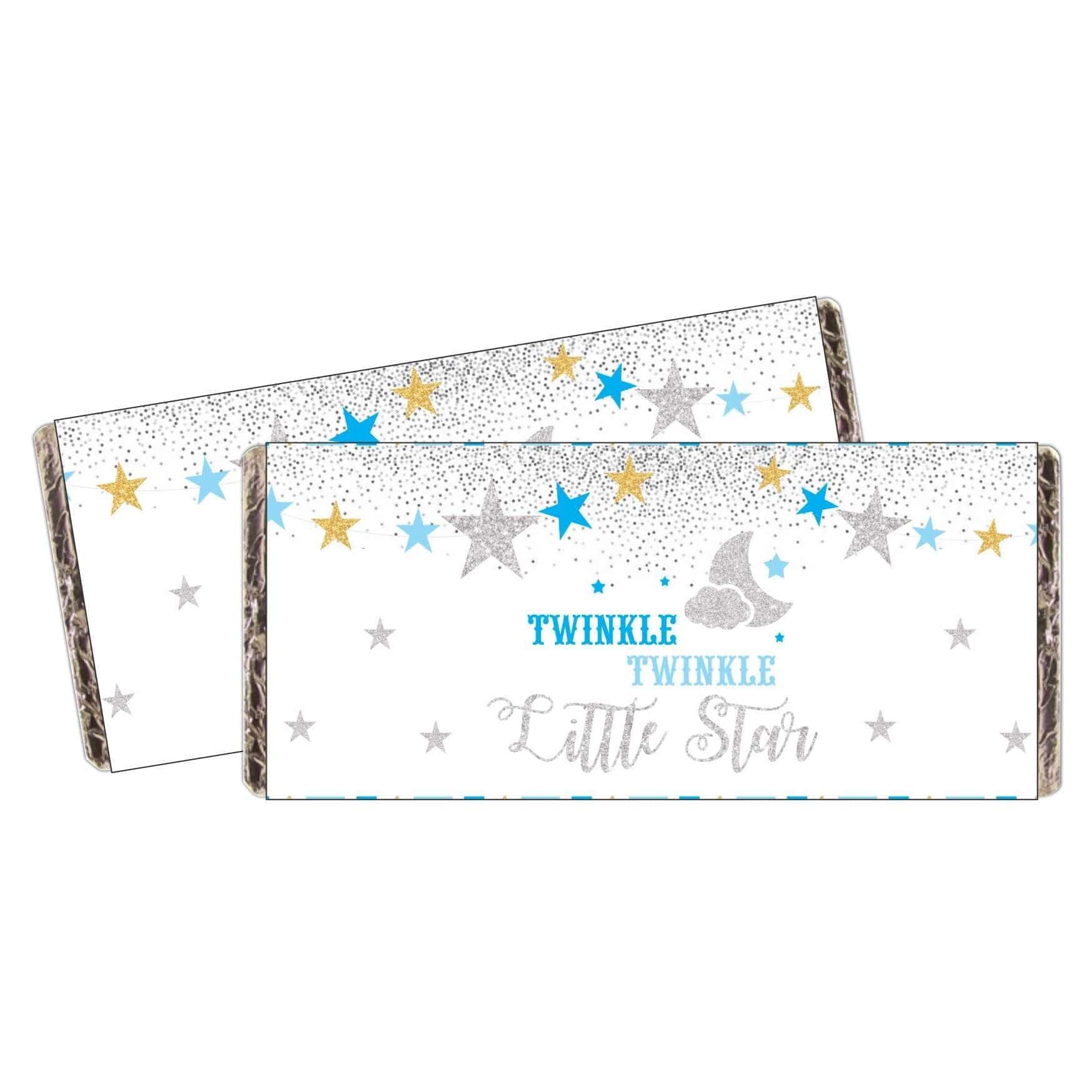 Twinkle Twinkle Little Star Boy Chocolate Wrappers THEME PARTIES Pretty UR Party