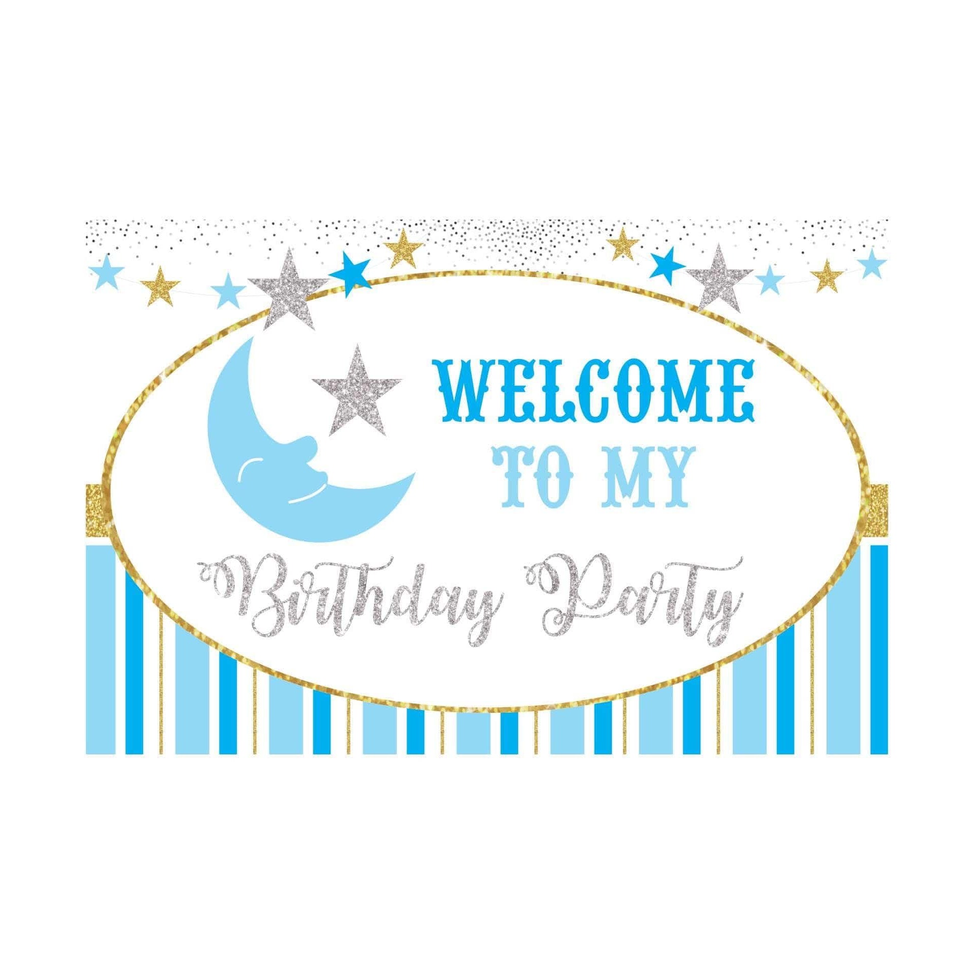 Twinkle Twinkle Little Star Boy Entrance Banner / Door Sign THEME PARTIES Pretty UR Party