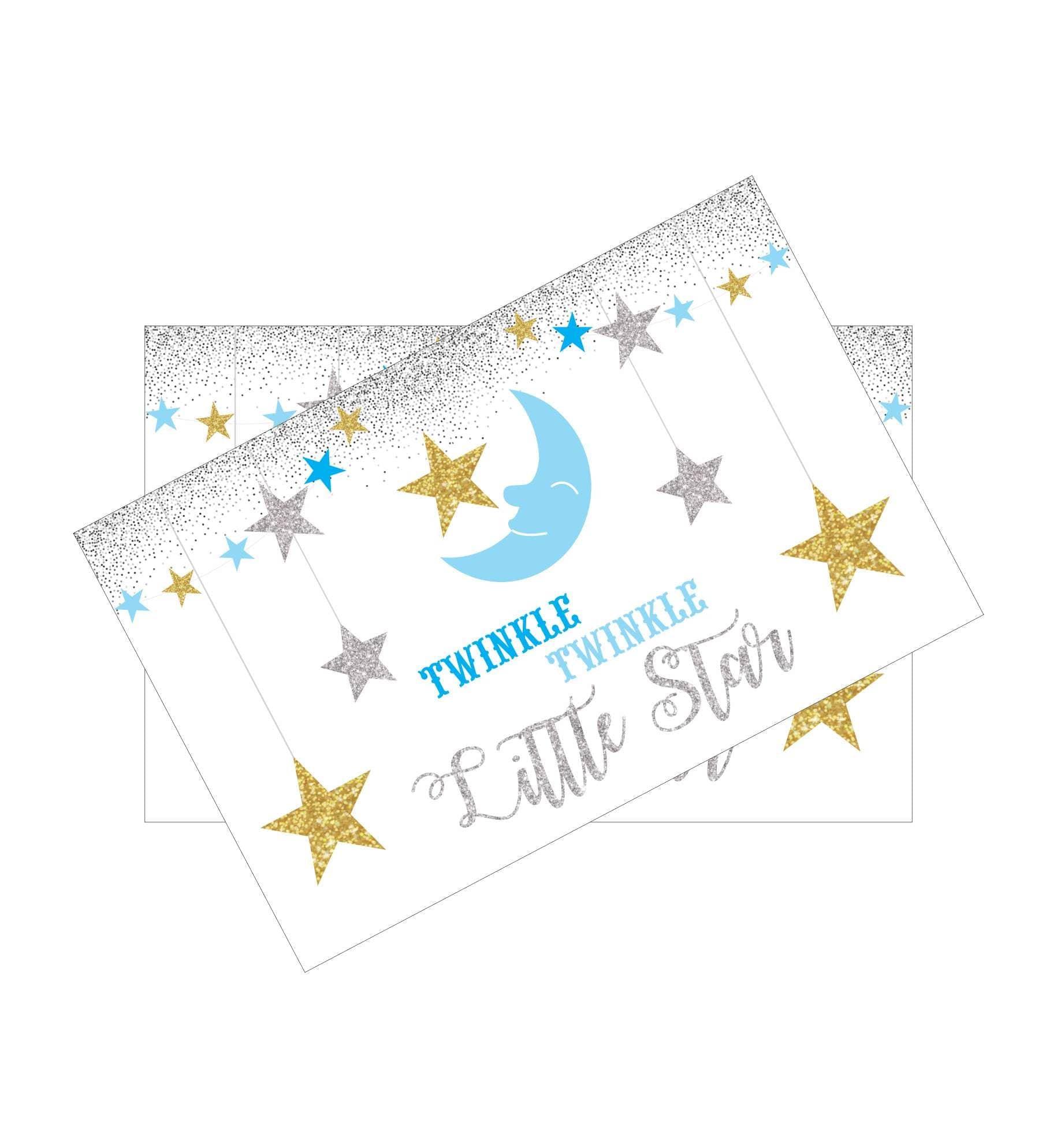 Twinkle Twinkle Little Star Boy Table Mats THEME PARTIES Pretty UR Party
