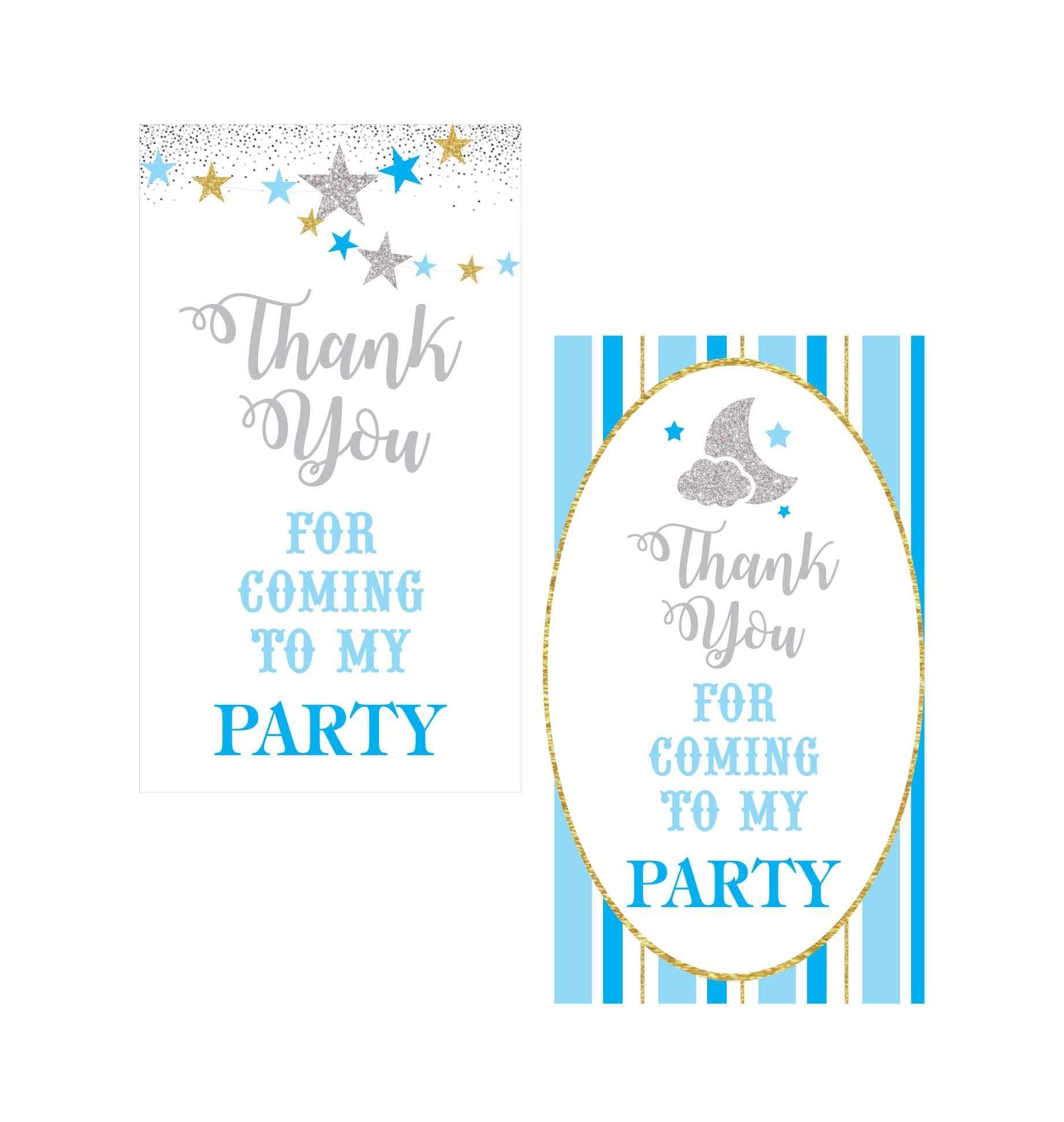 Twinkle Twinkle Little Star Boy Thank you Tags THEME PARTIES Pretty UR Party