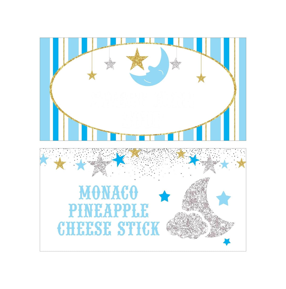 Twinkle Twinkle Little Star Boy Food Labels / Buffet Table Cards