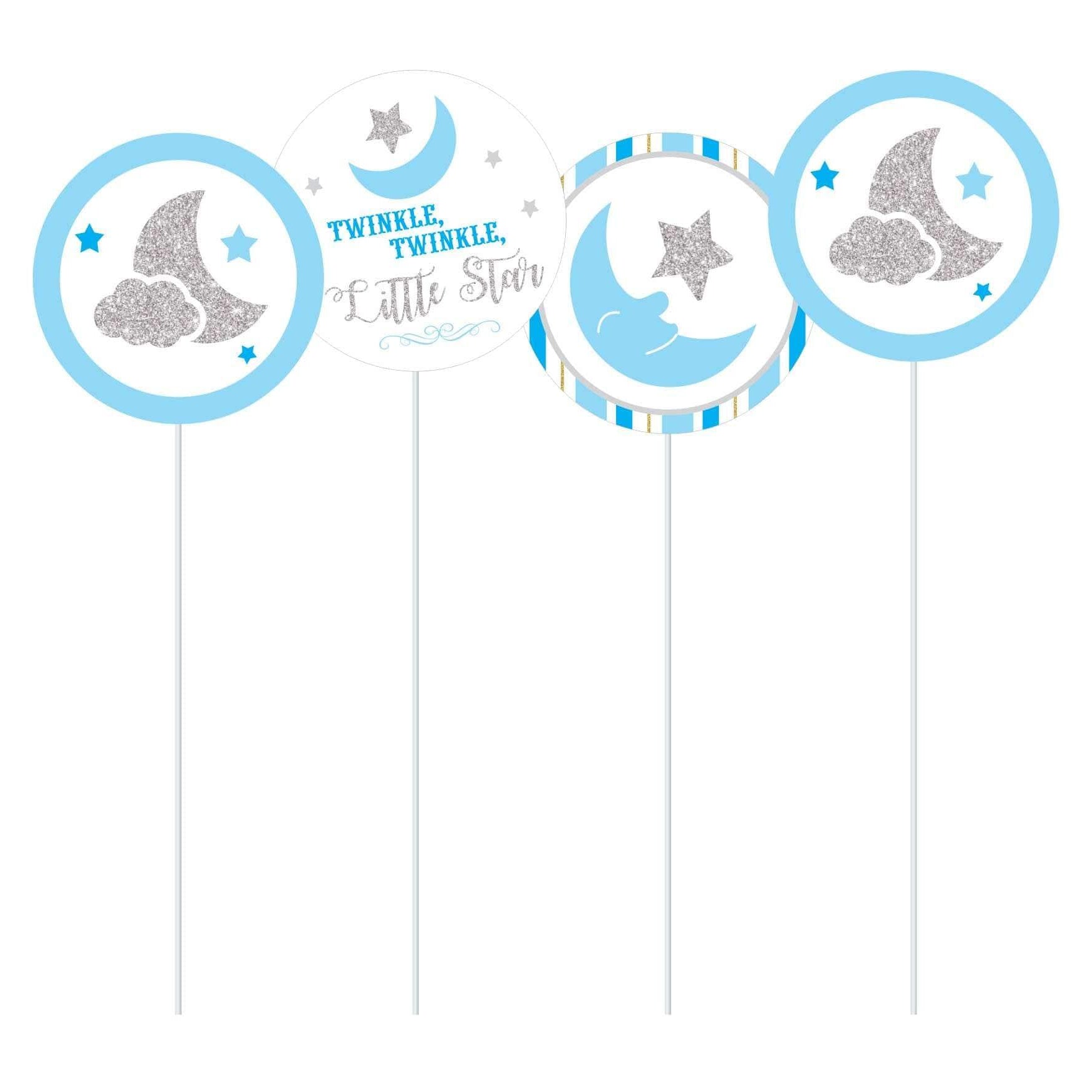 Twinkle Twinkle Little Star Boy Cupcake Toppers THEME PARTIES Pretty UR Party
