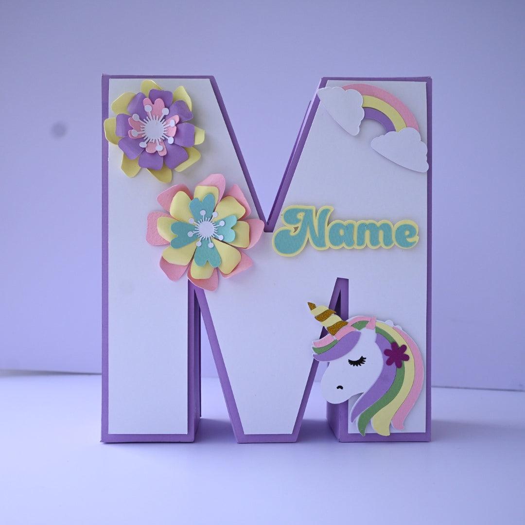 Unicorn 3D Letter / Number HANDCRAFTED PRETTY UR PARTY