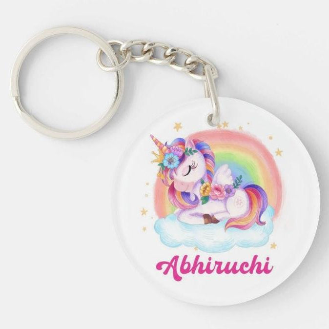 Personalised Unicorn Keychain - Design 2 THEME PARTIES Pretty UR Party