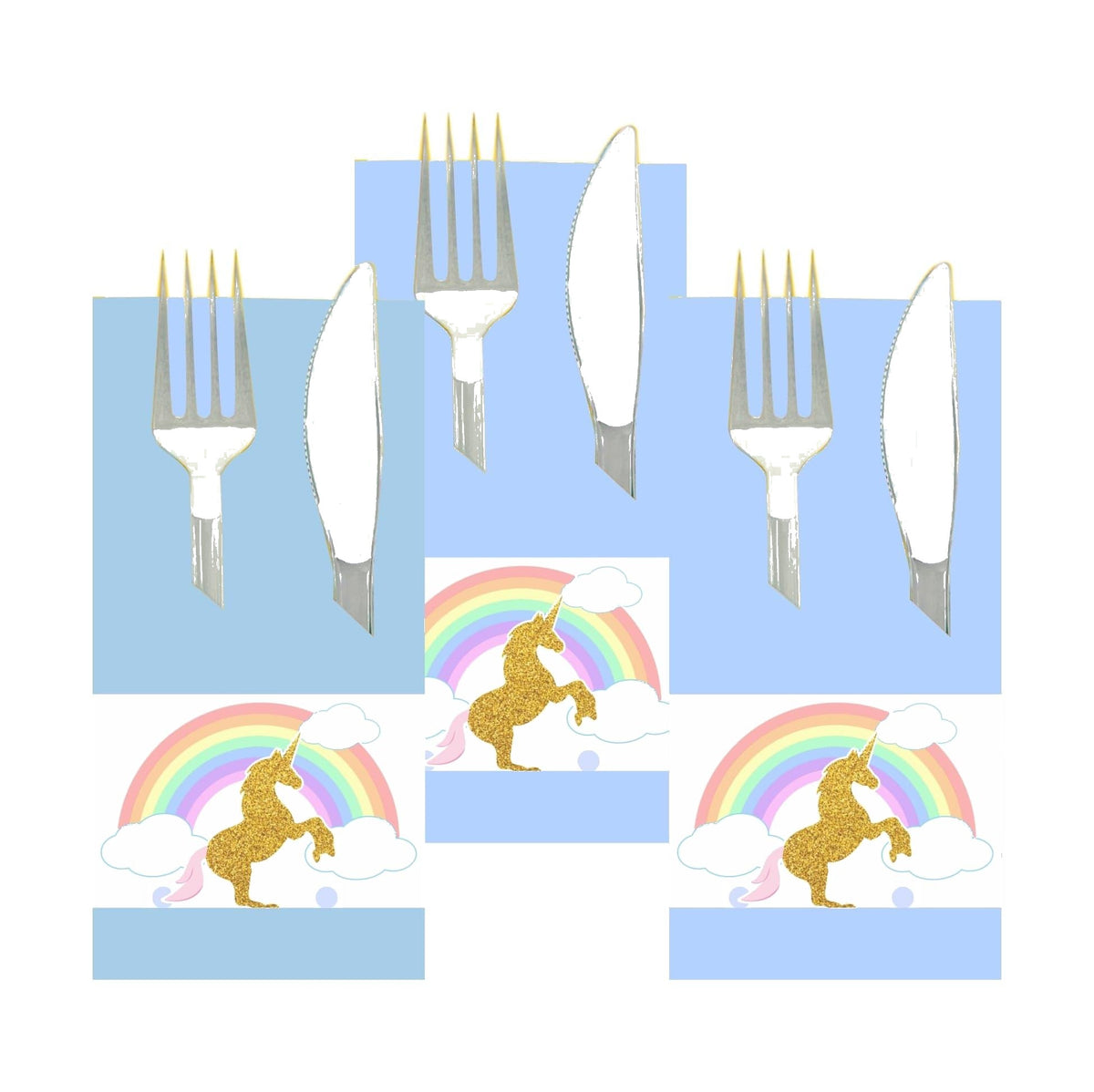 Unicorn Theme Napkin Rings