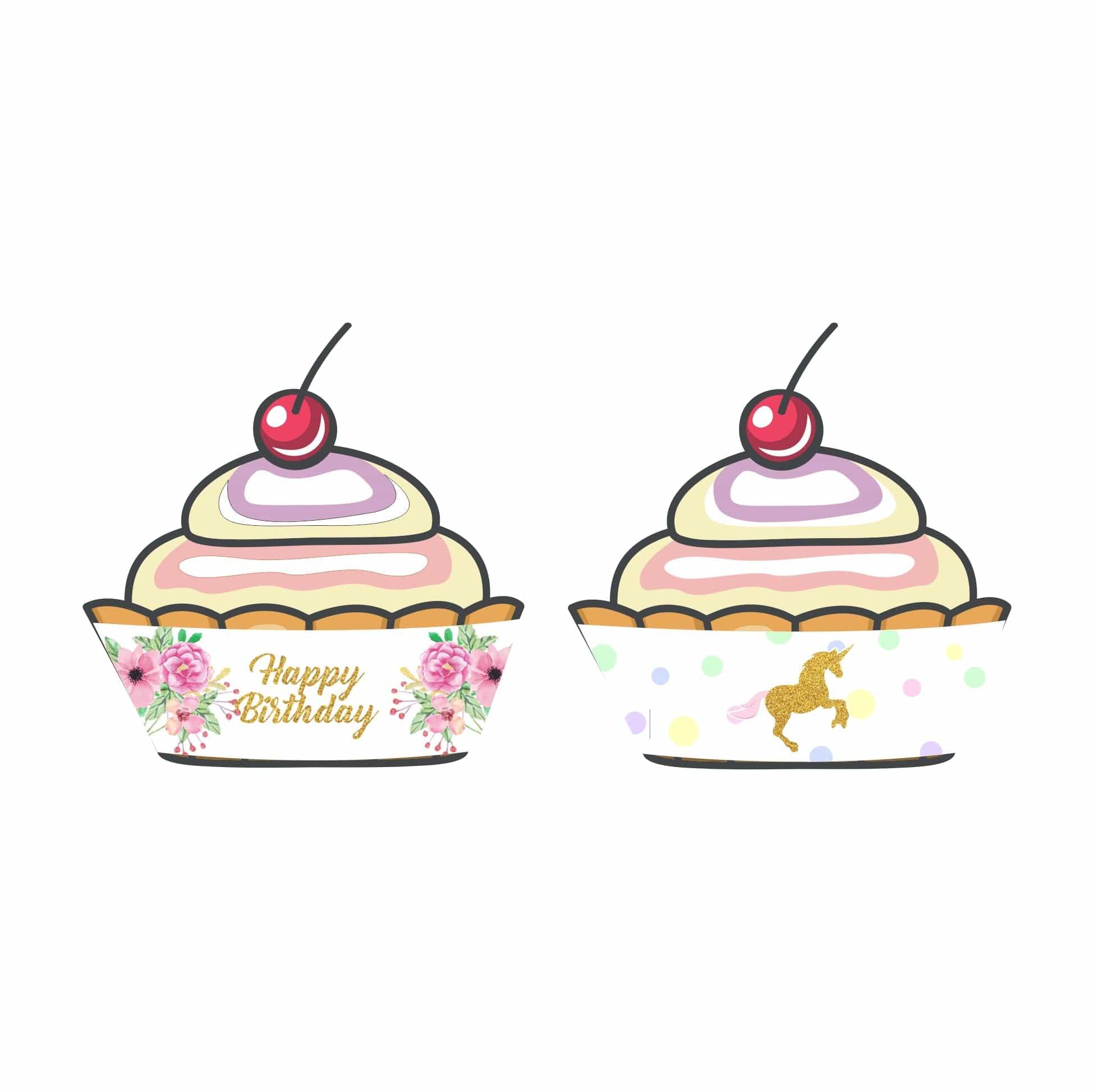 Unicorn Theme Cupcake Wrappers THEME PARTIES Pretty UR Party
