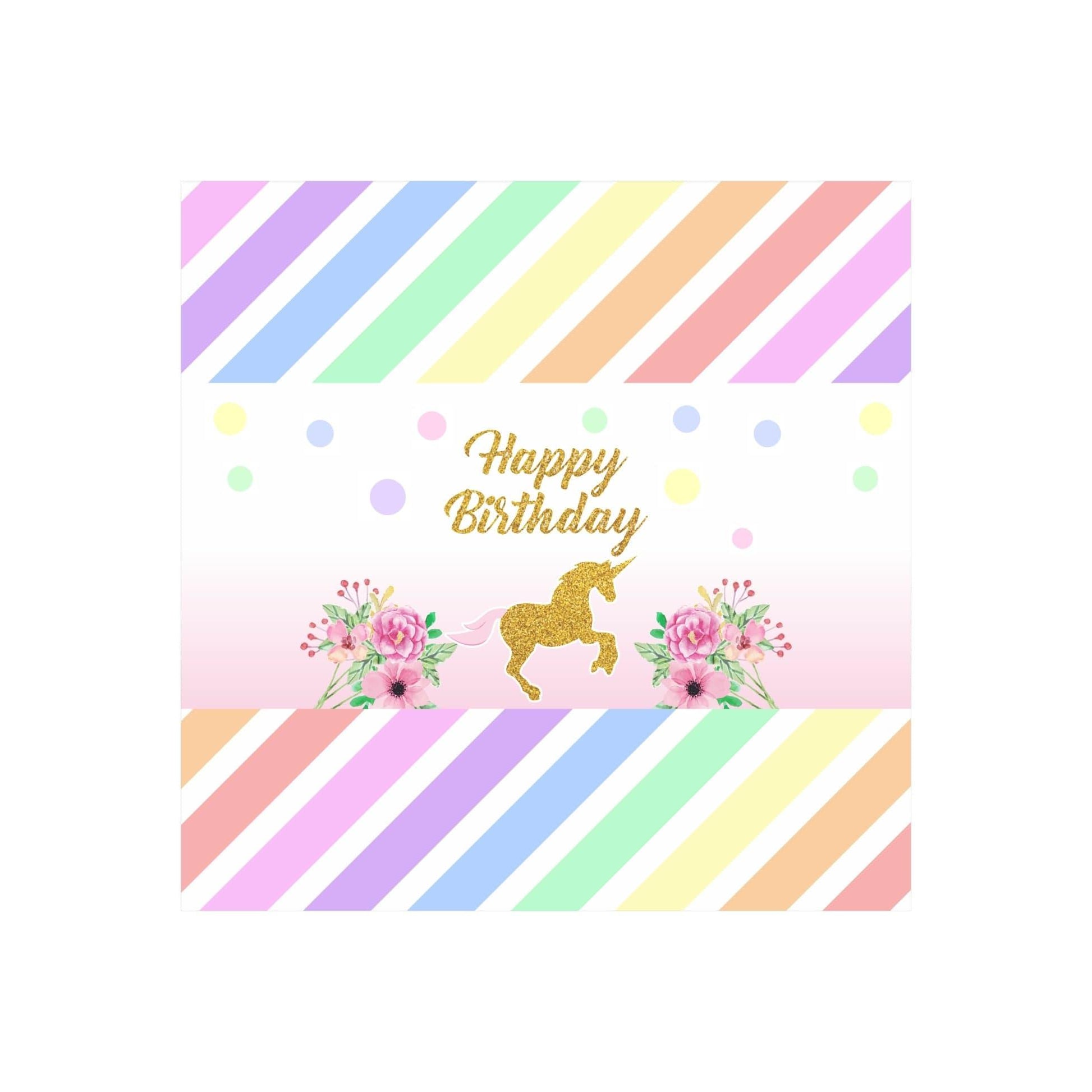 Unicorn Theme Chocolate Wrappers THEME PARTIES Pretty UR Party