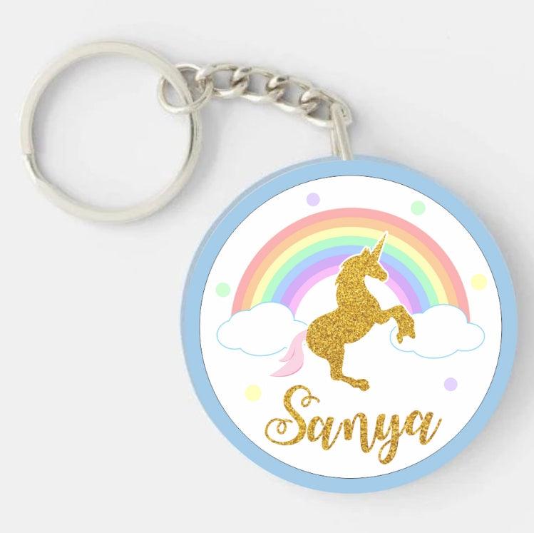 Personalised Unicorn Keychain THEME PARTIES Pretty UR Party
