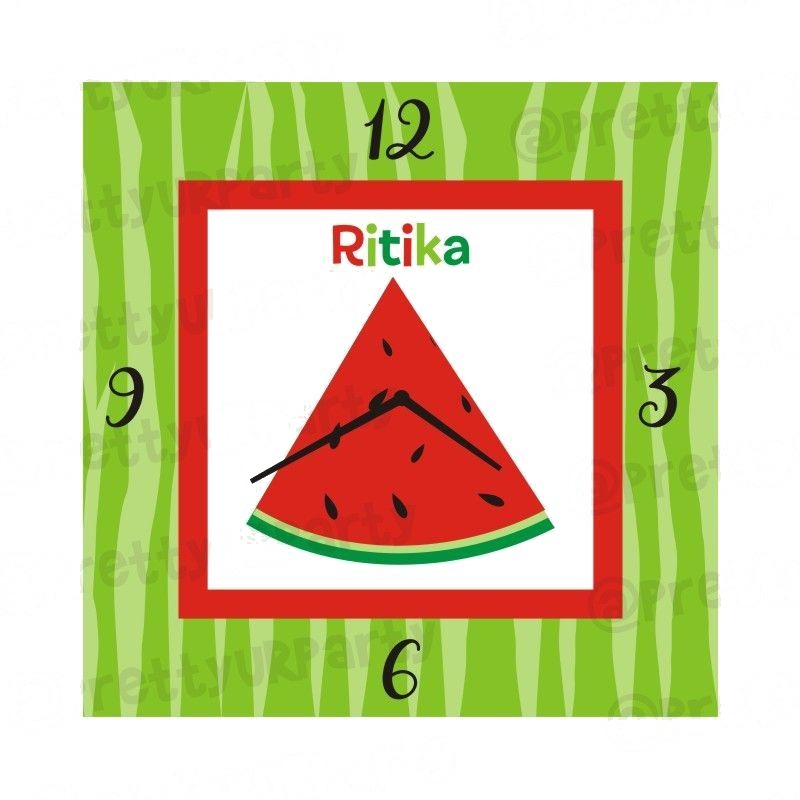 Personalised Watermelon Theme Clock — image 4