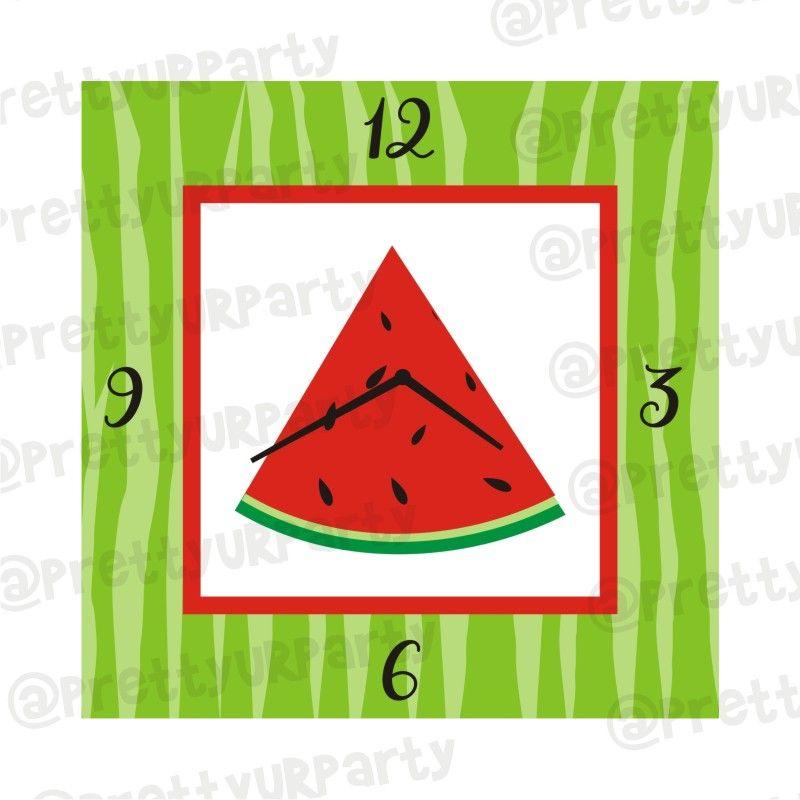 Personalised Watermelon Theme Clock THEME PARTIES Pretty UR Party