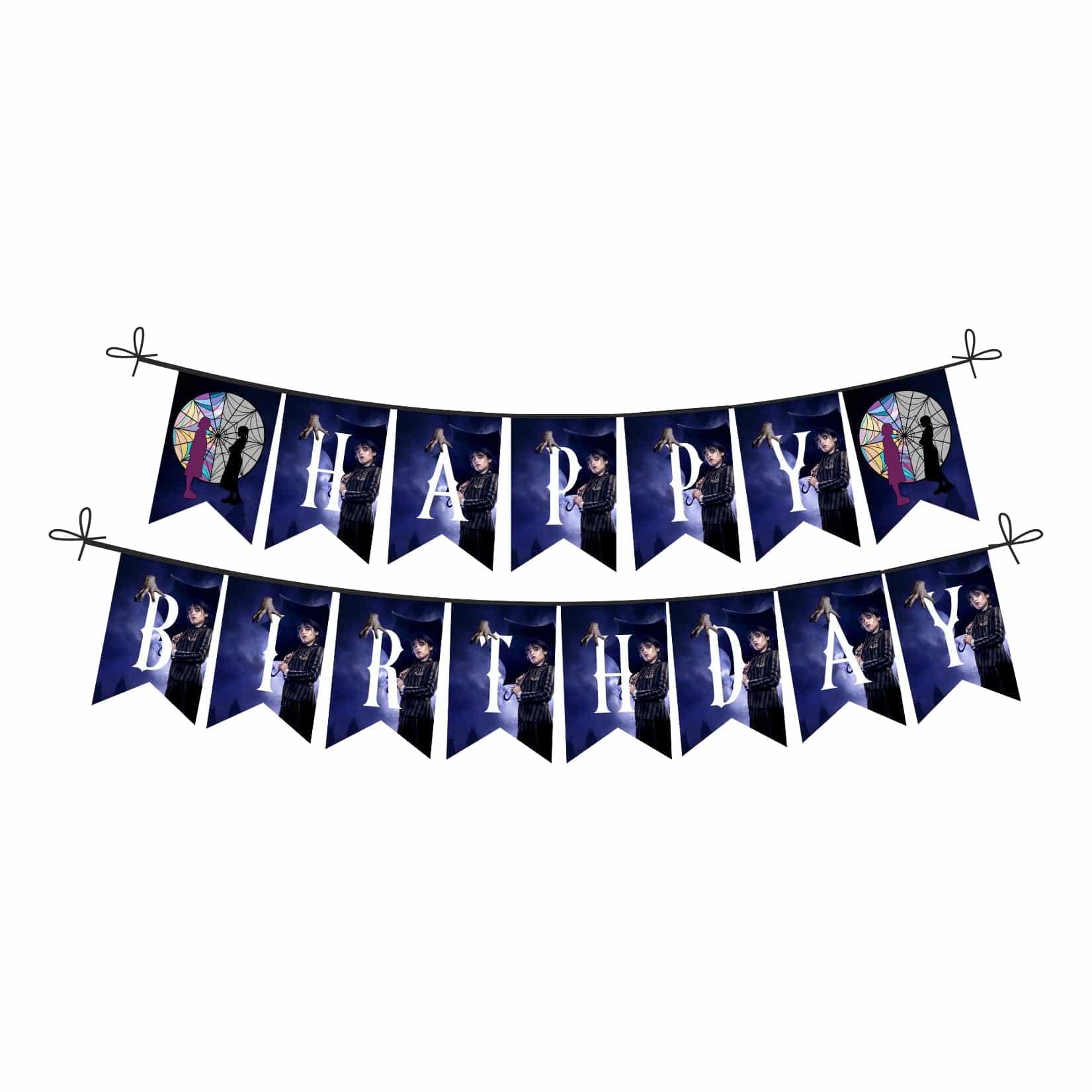 Wednesday Theme Bunting THEME PARTIES Pretty UR Party