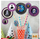 Wednesday Paper Fans - Set of 6 DECORATIONS Pretty UR Party