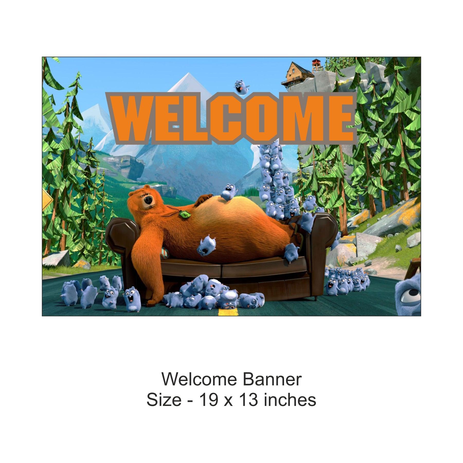 Grizzy and the Lemmings Welcome Banner THEME PARTIES Pretty UR Party