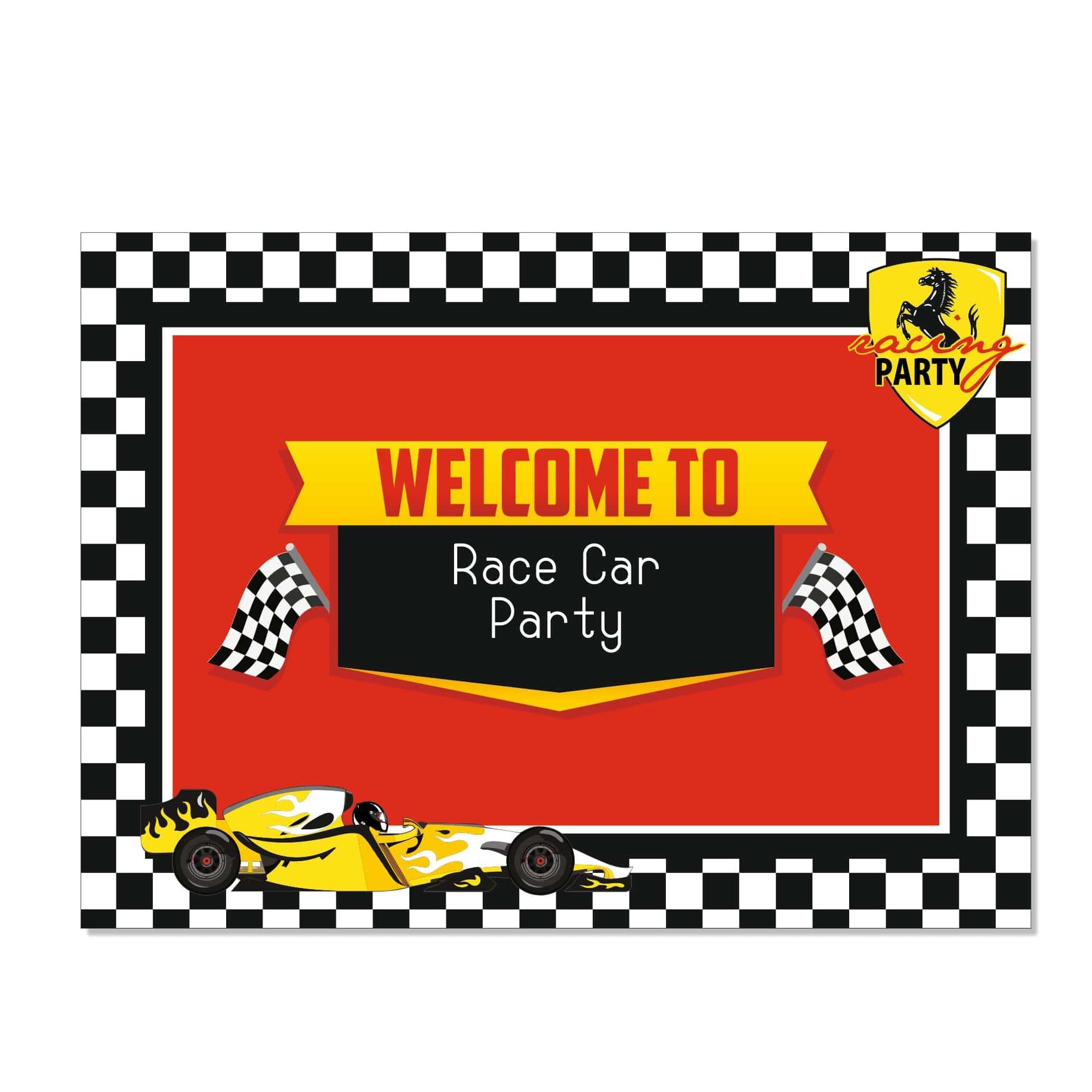 Race Car Party Decorations Kit - 80 Pieces Combo Pack BIRTHDAYS Pretty UR Party