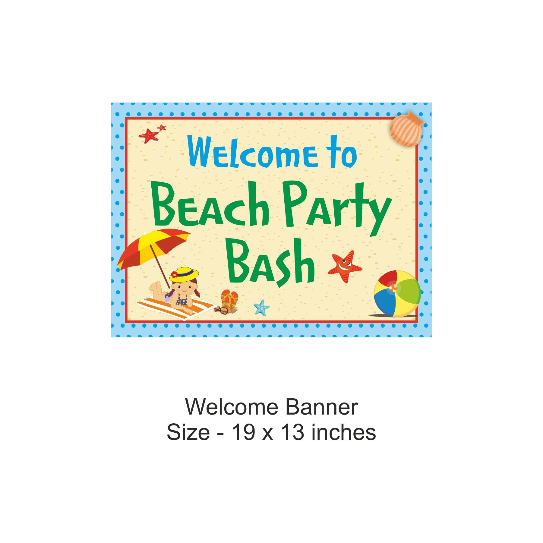 Beach Party Decorations Kit - 70 pieces combo pack BIRTHDAYS Pretty UR Party