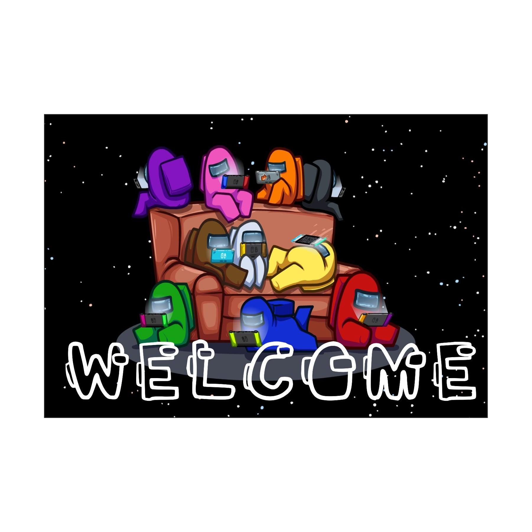 Among Us Theme Entrance Banner / Door Sign THEME PARTIES Pretty UR Party