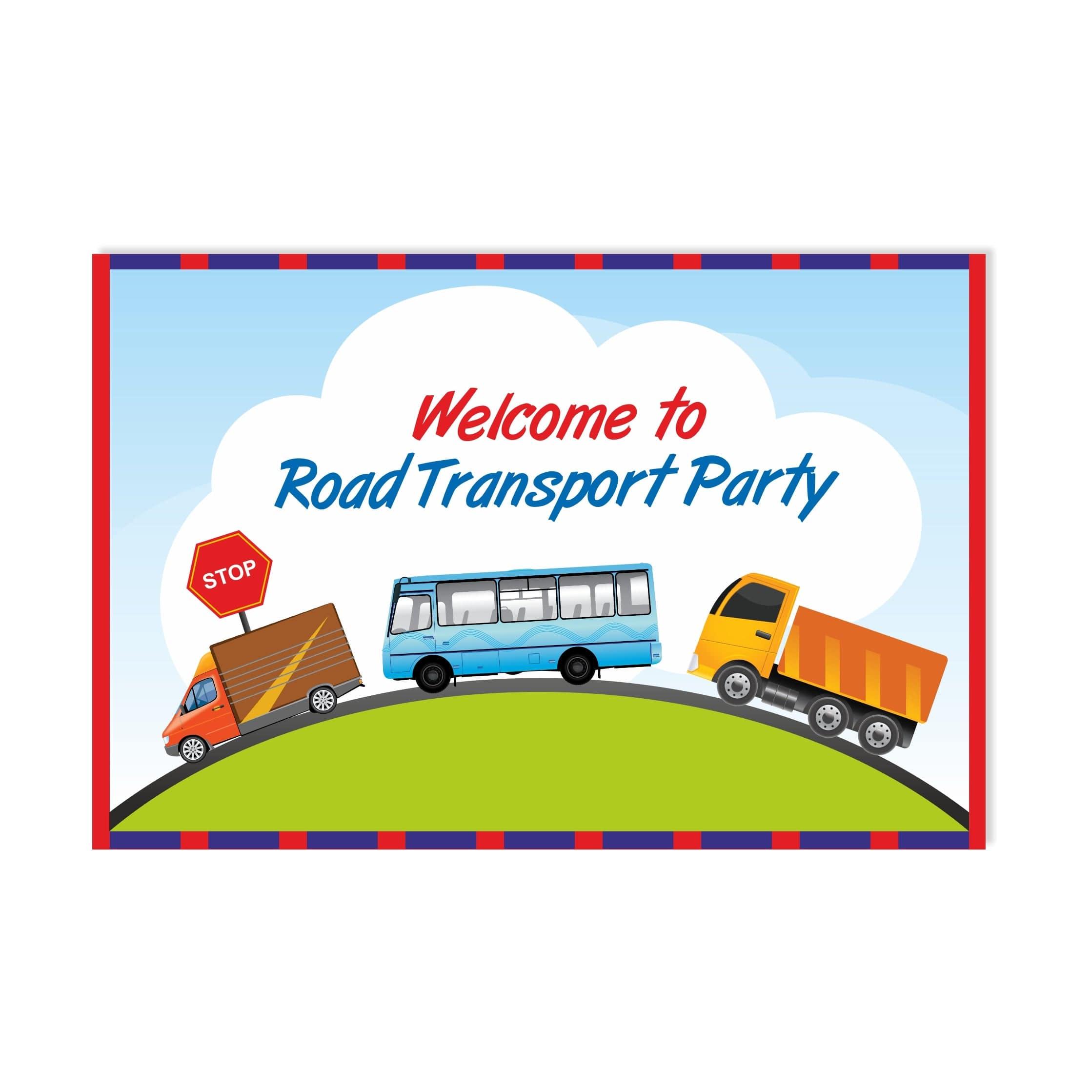 Transport Party Decorations Kit - 80 Pieces Combo Pack BIRTHDAYS Pretty UR Party