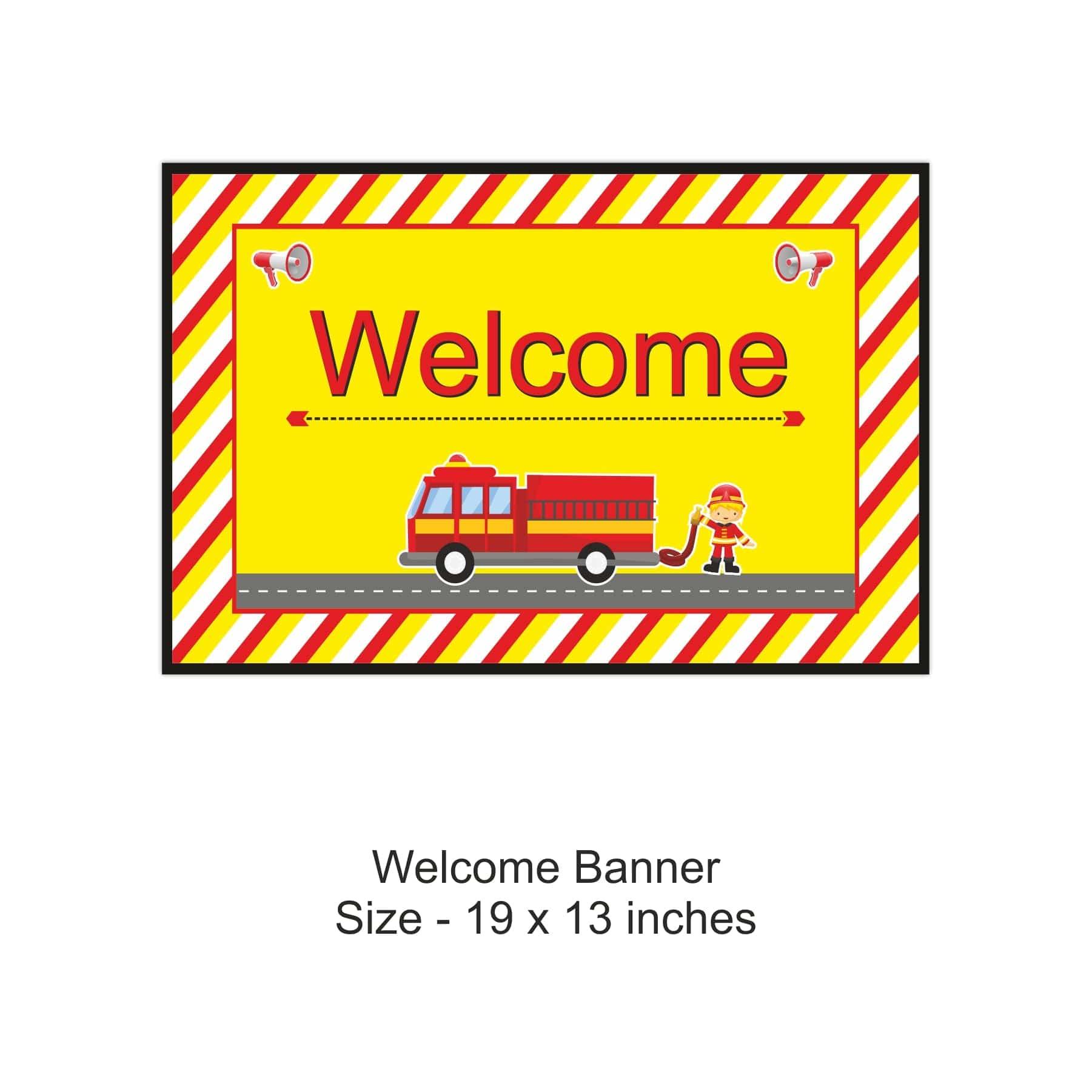 FireTruck Party Decorations Package - 70 pieces Combo BIRTHDAYS Pretty UR Party