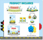 Wheels On The Bus Party Decorations - 80 pcs package THEME PARTIES Pretty UR Party