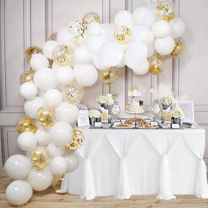 White Latex Balloons - Pack of 50 ALL PARTY SUPPLIES Pretty UR Party