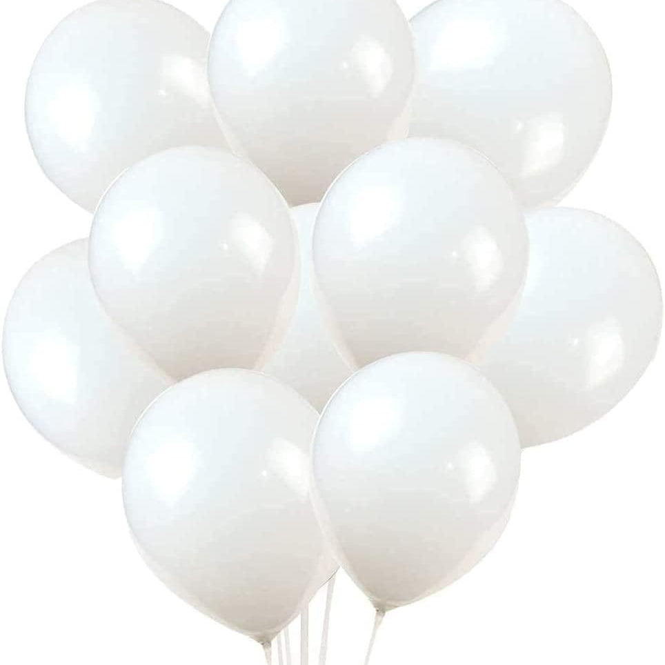 White Latex Balloons - Pack of 50 ALL PARTY SUPPLIES Pretty UR Party