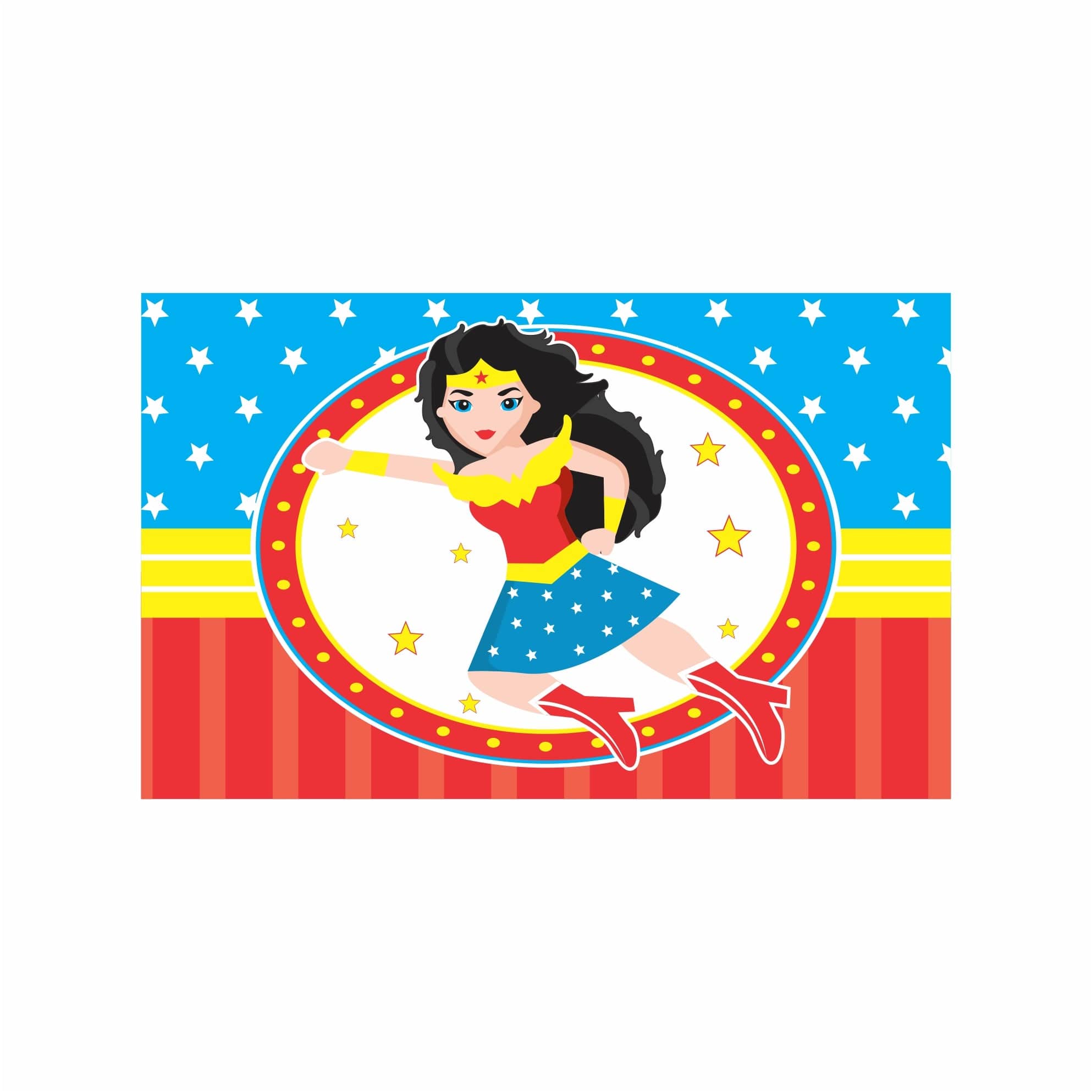 Wonder Woman Theme Table Mats THEME PARTIES Pretty UR Party