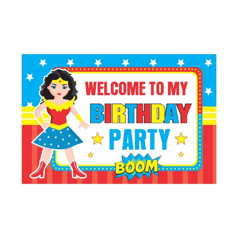 Wonder Woman Party Decorations Kit - 80 pieces Combo Pack BIRTHDAYS Pretty UR Party