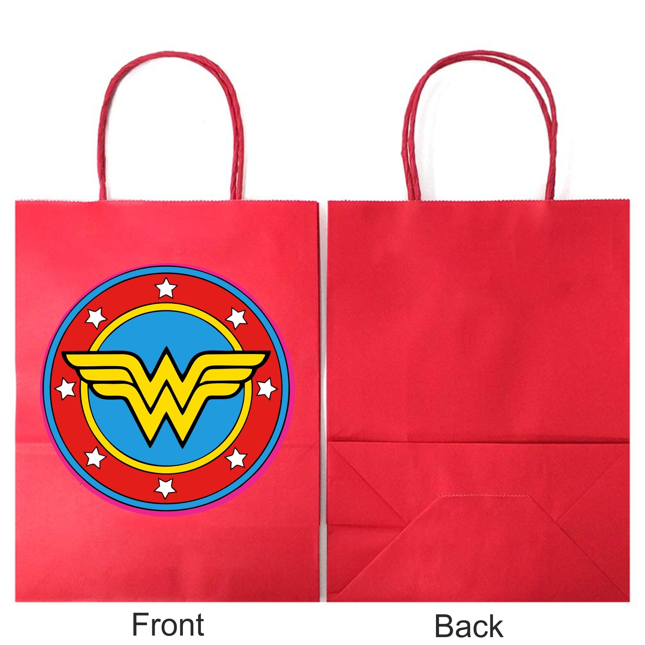 Wonder Woman Gift bags - Pack of 10 ALL PARTY SUPPLIES Pretty UR Party