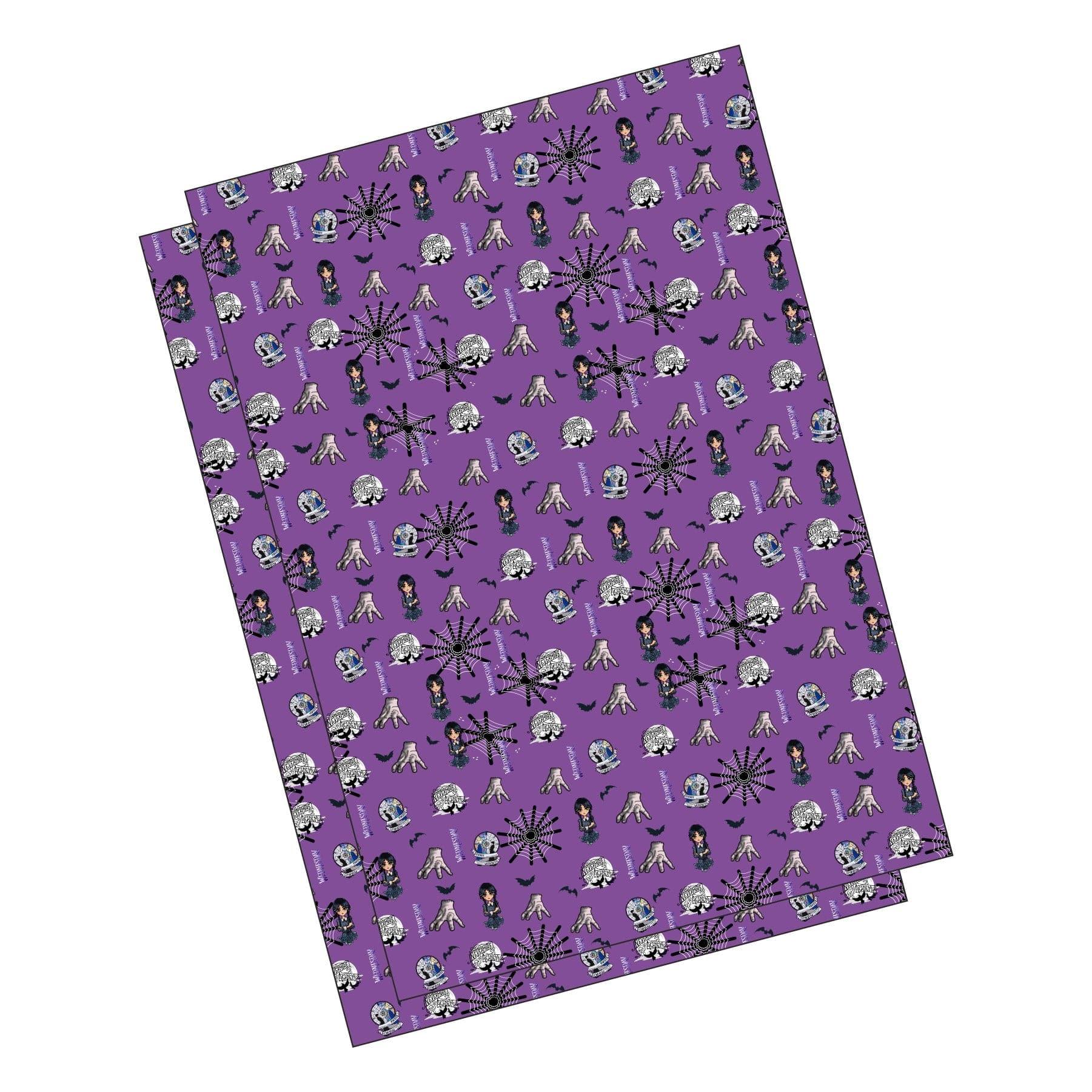 Wednesday theme Wrapping sheet - Pack of 5 RETURN GIFTS Pretty UR Party