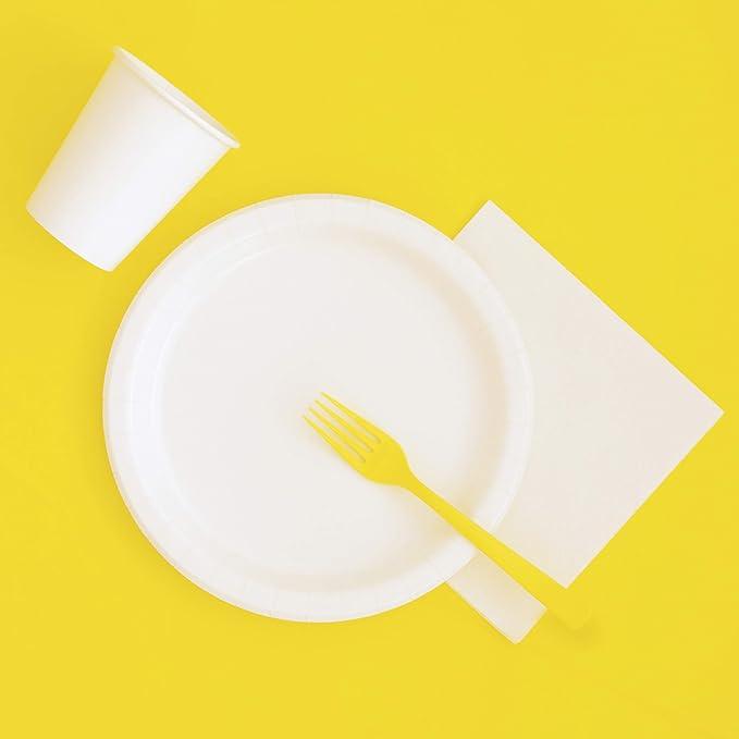 Yellow Plastic Table Cover - Disposable TABLEWARE Pretty UR Party