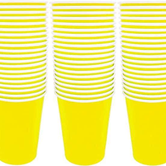 Yellow Paper Cups - pack of 10 THEME PARTIES Pretty UR Party