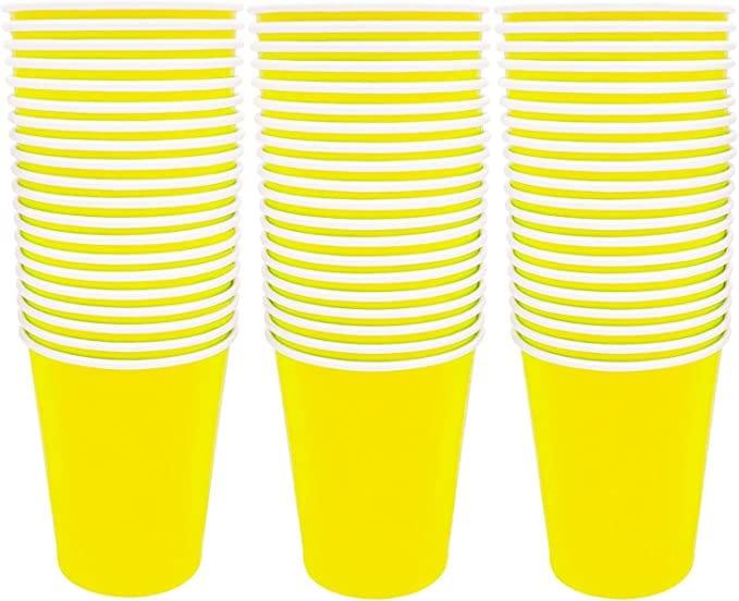 Yellow Paper Cups - pack of 10 THEME PARTIES Pretty UR Party