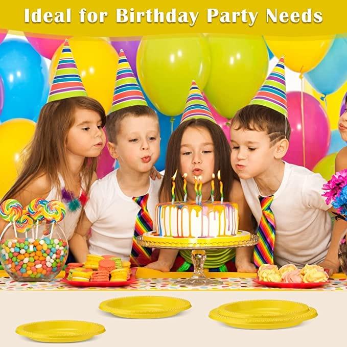 Yellow Paper Plates - Pack of 10 TABLEWARE Pretty UR Party
