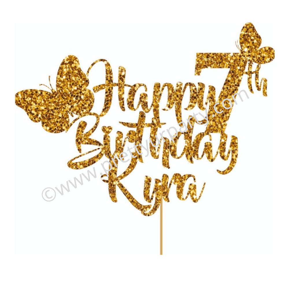 Personalized Butterfly Cake Topper HANDCRAFTED Pretty UR Party