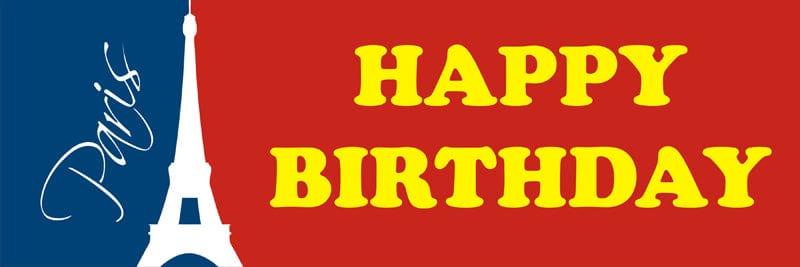 Personalized Happy Birthday Paris Banner ALL PARTY SUPPLIES Pretty UR Party