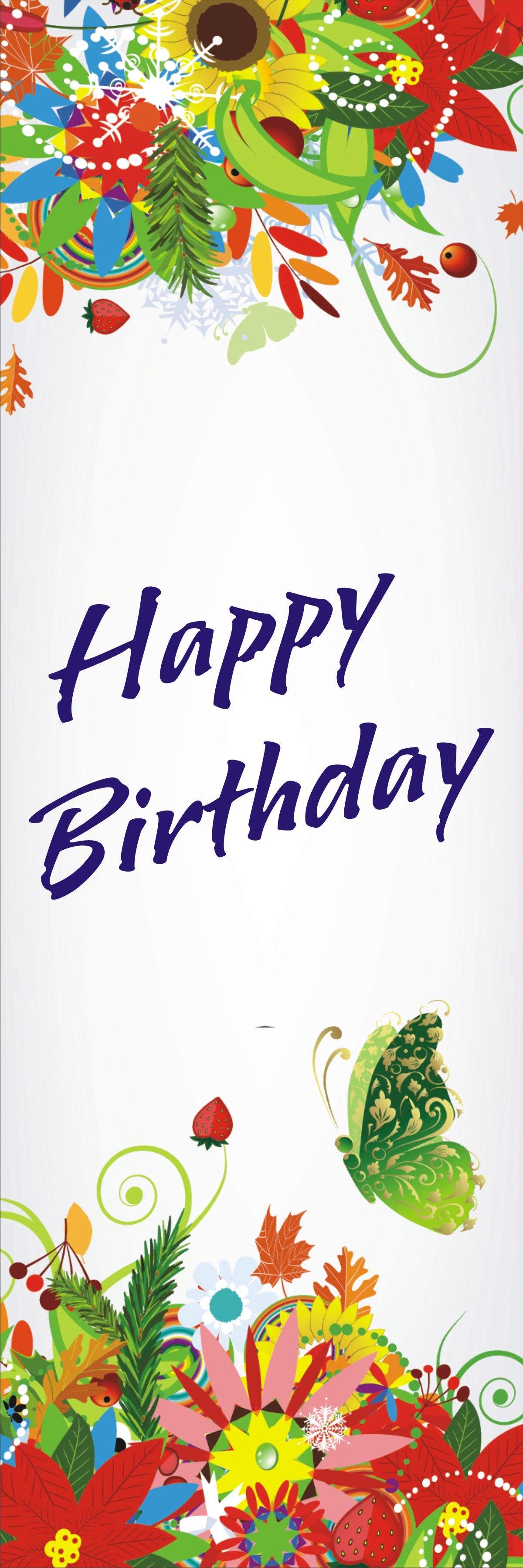 Happy Birthday Vertical Banner ALL PARTY SUPPLIES Pretty UR Party