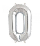 0 Number Foil Balloon ALL PARTY SUPPLIES Pretty UR Party Silver