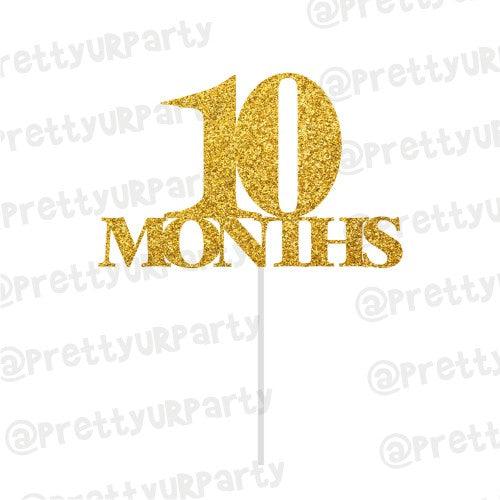 10 Months Cake Topper HANDCRAFTED Pretty UR Party