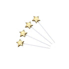 Golden Star Candle - Pack of 4 THEME PARTIES Pretty UR Party