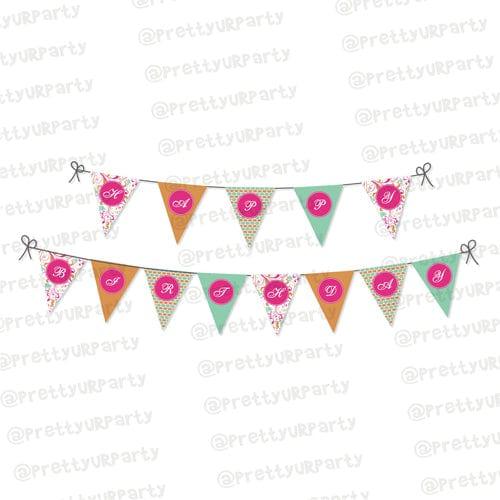 Vintage Glam Bunting THEME PARTIES Pretty UR Party Default Title