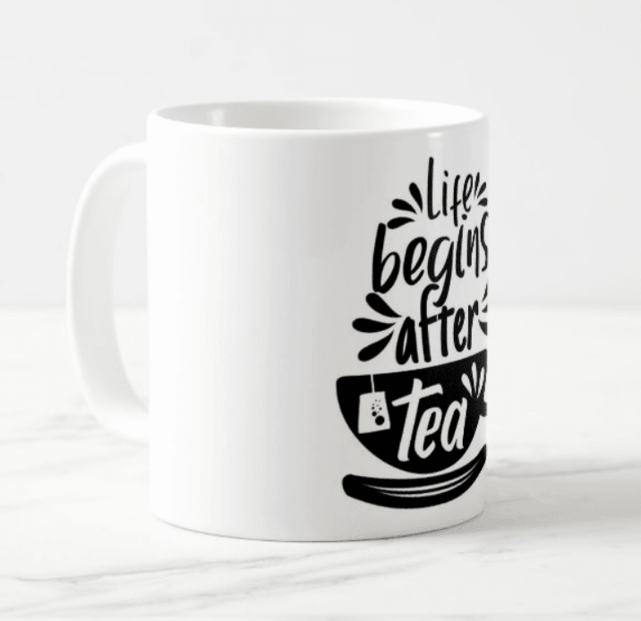 Life Begins After Tea Mug RETURN GIFTS Pretty UR Party
