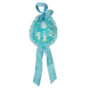 Small Baby Shower round Rocking Horse Hanging - Blue BABY SHOWER Pretty UR Party
