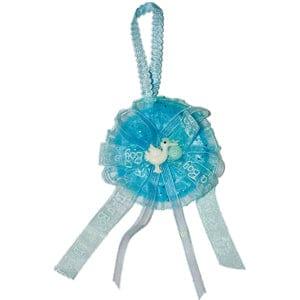 Small Baby Shower round Stork Hanging - Blue BABY SHOWER Pretty UR Party