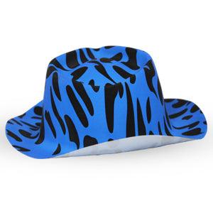 Blue Zebra Print Hat ACCESSORIES Pretty UR Party