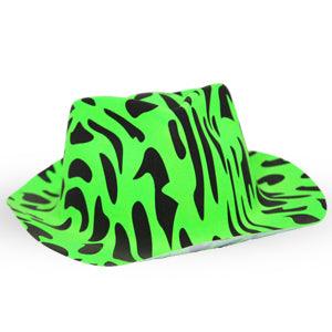 Green Zebra Print Hat ACCESSORIES Pretty UR Party