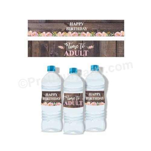 18th Birthday Theme Water Bottle Labels THEME PARTIES Pretty UR Party Default Title