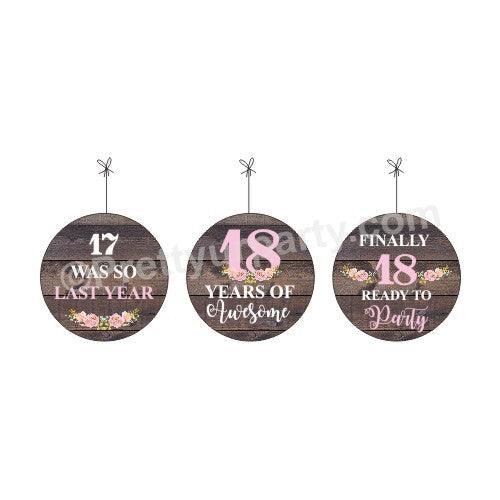 18th Birthday Theme Danglers THEME PARTIES Pretty UR Party Default Title